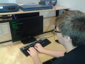 Brayden pings a computer for TS