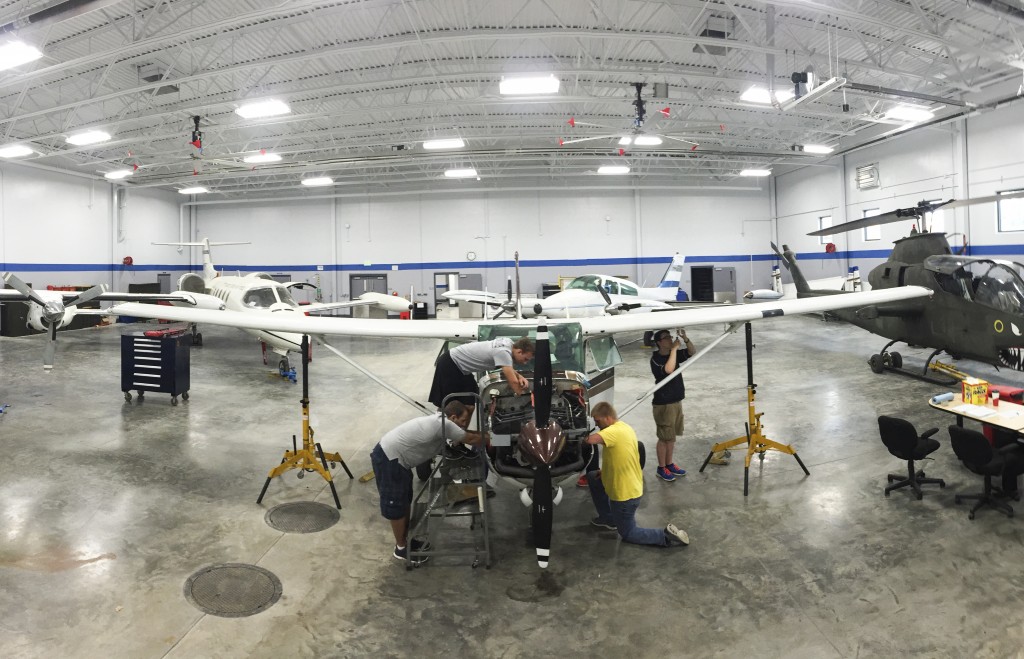 Aviation Students Checking Things Out - Central Campus