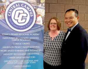 Central Campus Assistant Director Aiddy Phomvisay welcomes Gretchen Watznauer as the new Coordinator for Student Leadership and Engagement