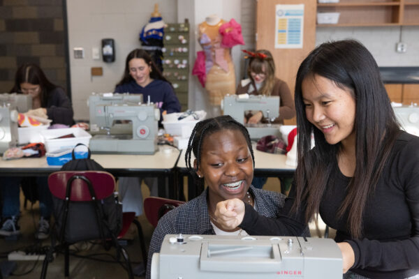 Central Campus Students Sew Hats for Hope